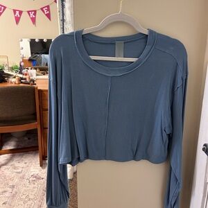 Blue Long Sleeve AS top